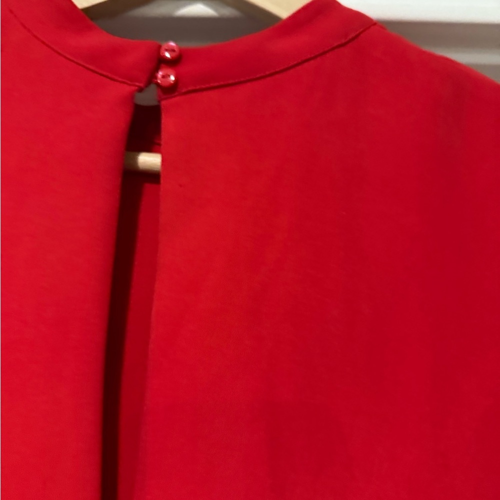 Chelsea Red Ruffle Sleeve Dress - Picture 13 of 13